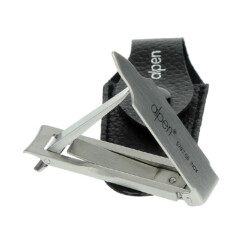 Alpen - Nagelzwicker, flaches Modell, rostfrei, 6 cm, mit Lederetui - 5792.06