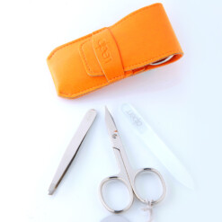 Alternative view of Alpen - Manikürset mit Lasche, 4-tlg., vernickelt, Kunststoffetui, Orange - 6800-ORANGE