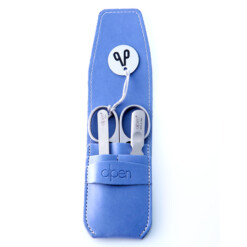 Alpen - Manikürset mit Lasche, 4-tlg., inox. (matt), Kunststoffetui, Wisteria - 6800R-WISTERIA