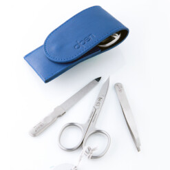 Alternative view of Alpen - Manikürset mit Druckknopf, 4-tlg., inox. (matt), Rinds-Nappaleder, Blau - 6804R-BLUE