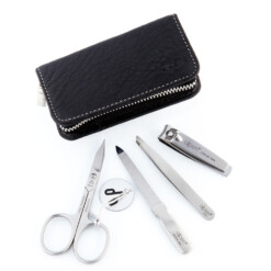 Alternative view of Alpen - Manikürset mit Zipp, 5-tlg., inox. (matt), Rinds-Nappaleder, Schwarz - 6820R-BLACK