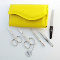 Alternative view of Alpen - Manikürset mit Druckknopf, 6-tlg., vernickelt, Nappaleder, Gelb - 6836-YELLOW
