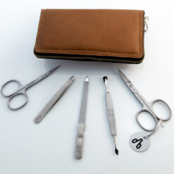 Alternative view of Alpen - Manikürset mit Zipp, 6-tlg., inox. (matt), Hirschleder "Soft Line", Tabakbraun - 6842R-TOBACCO