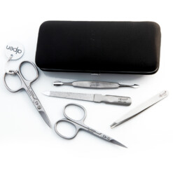 Alternative view of Alpen - Manikürset mit Rahmen, 6-tlg., inox. (matt), russisches Rindsleder, Schwarz - 6862R-BLACK