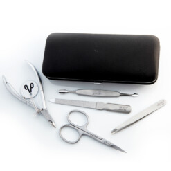 Alternative view of Alpen - Manikürset mit Rahmen, 6-tlg., inox. (matt), russisches Rindsleder, Schwarz - 6863R-BLACK