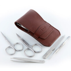 Alternative view of Alpen - Manikürset mit Lasche, 6-tlg., inox. (matt), Rindsleder, Bordeauxrot - 6872R-BORDEAUX