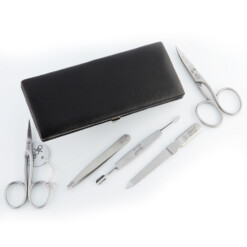 Alternative view of Alpen - Manikürset mit Rahmen, 6-tlg., inox. (matt), Nappaleder, Schwarz - 6882R-BLACK