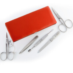 Alternative view of Alpen - Manikürset mit Rahmen, 6-tlg., inox. (matt), Nappaleder, Rot - 6882R-RED