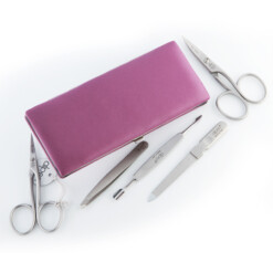 Alternative view of Alpen - Manikürset mit Rahmen, 6-tlg., inox. (matt), Nappaleder, Violett - 6882R-VIOLET