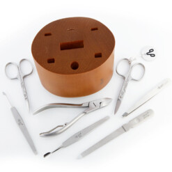 Alternative view of Alpen - Manikürset im Holzblock, 8-tlg., inox. (matt), Kirsche - 6895R-CHERRY