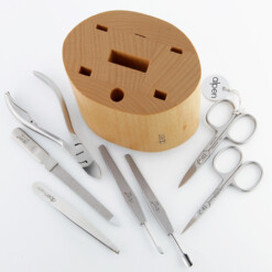 Alternative view of Alpen - Manikürset im Holzblock, 8-tlg., inox. (matt), Buche - 6895R-BEECH