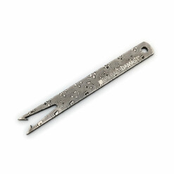 Balbach Damast - Damast-Pommesgabel "kleine Rosen" mit Lederetui - Slim