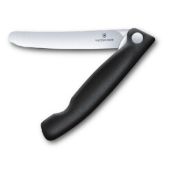 Victorinox - Swiss Classic - faltbares Gemüsemesser, glatt, schwarz