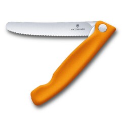 Victorinox - Swiss Classic - faltbares Gemüsemesser, gewellt, orange