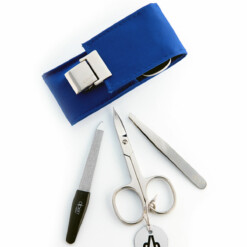 Alternative view of Alpen - Manikürset mit Magnetverschluss, 4-tlg., vernickelt, Kunstleder, Blau - 6810-BLUE