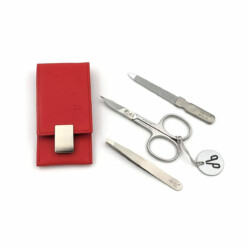 Alternative view of Alpen - Manikürset mit Magnetverschluss, 4-tlg., inox. (pol./matt), Kunstleder, Rot - 6810RP-RED