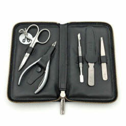 Alternative view of Alpen - Manikürset mit Zipp, 6-tlg., inox. (pol./matt), Hirschleder "Soft Line", Schwarz - 6843RP-BLACK