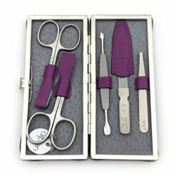 Alternative view of Alpen - Manikürset mit Rahmen, 6-tlg., inox. (pol./matt), Nappaleder, Violett - 6882RP-VIOLET