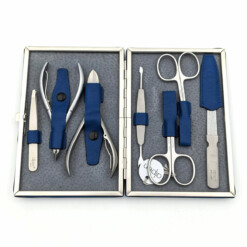 Alternative view of Alpen - Manikürset mit Rahmen, 8-tlg., inox. (pol./matt), Nappaleder, Blau - 6885RP-BLUE