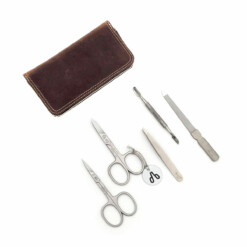 Alternative view of Alpen - Manikürset mit Zipp, 6-tlg., inox. (matt), Rindsleder "Country" - 6936R-COUNTRY