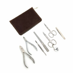 Alternative view of Alpen - Manikürset mit Zipp, 8-tlg., inox. (matt), Rindsleder "Country" - 6940R-COUNTRY