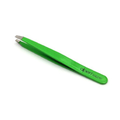 Alternative view of Alpen - Pinzette, gerade, Sandstrahlfinish, rostfrei, Neongrün, 10 cm - 8455.10TU-GREENNEON