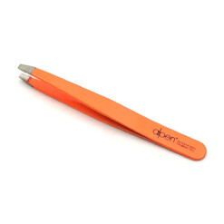 Alternative view of Alpen - Pinzette, gerade, Sandstrahlfinish, rostfrei, Neonorange, 10 cm - 8455.10TU-ORANGENEON