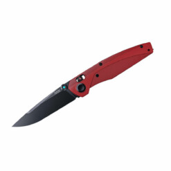 ANV Knives - A100 - DLC Black Elmax GRN Red Alock