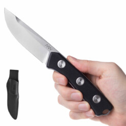 Alternative view of ANV Knives - P200 - N690 Stonewash Leather Black