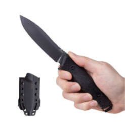 ANV Knives - M25 - Sleipner DLC Black Micarta Black Kydex Sheath