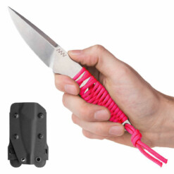 ANV Knives - P100 - Sleipner Stonewash Pink Paracord