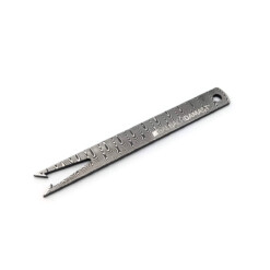 Balbach Damast - Damast-Pommesgabel "Banddamast" mit Lederetui - Slim