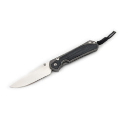 Chris Reeve Knives - Large Sebenza 31 Glass Blasted Black Canvas Micarta Inlay Drop Point - L31-1652