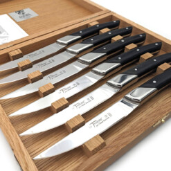 Alternative view of Claude Dozorme - Art Deco Steakmesser Le Thiers, Ebenholz, Set 6-teilig