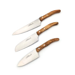 Alternative view of Claude Dozorme - Küchmesser-Set Cuisine Tradi Berlingot, Olive, 3-teilig