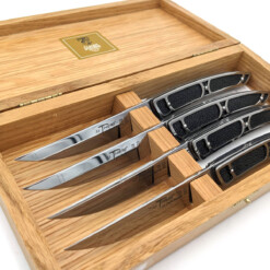 Alternative view of Claude Dozorme - Le Thiers Steakmesser-Set, Rochenhaut, 4-teilig