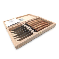 Claude Dozorme - Steakmesser Le Thiers, Wacholder, Set 6-teilig
