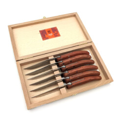Claude Dozorme - Steakmesser-Set Laguiole, Tropenholz, 6-teilig