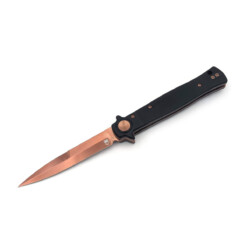 CobraTec - Stiletto Button Lock, Black/Rose Gold