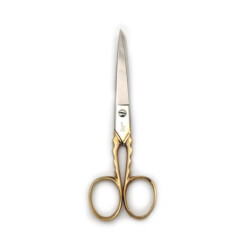 Dreiturm - Kettenhalmschere gold, vernickelt, 6 Zoll