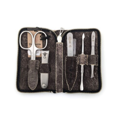 Alternative view of Dreiturm - Manikürset mit Zippetui, 6-tlg., rostfrei, Hirschleder
