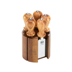 Due Cigni - Käsemesserblock Olive, Set 6-teilig - 2C 300