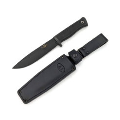 Alternative view of Fällkniven - A1 VG-10 Schwarz, Lederscheide - (SH)