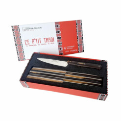 Goyon-Chazeau - "Le P'tit Tradi" Steakmesserset 6-teilig, Grenadill, rostfrei
