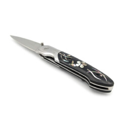 Alternative view of Herbertz - Einhandmesser, Micarta mit Abalone In-Lays