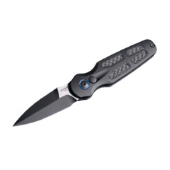 Hogue - Ballista II Auto Folder, 2.5" Bayonet Blade, Black Aluminum Carbon Fiber Inlays - 64290-LIM