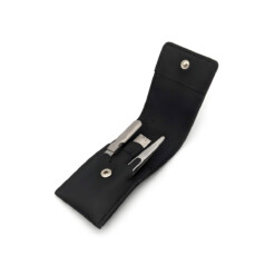 Alternative view of KAI - Manikürset mit Druckknopf, 4-tlg., rostfrei, Nappaleder, Schwarz