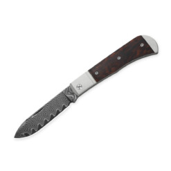 Kizer - Trestle D Damascus Aluminum & Leopardwood - V3760A3