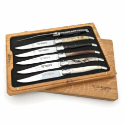 Laguiole en Aubrac - "Laguiole" Steakmesserset 6-teilig, Horn gemischt