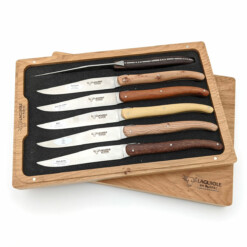 Laguiole en Aubrac - "Laguiole toujours" Steakmesserset 6-teilig, gemischte Hölzer